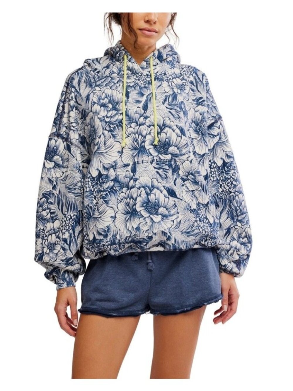 Free People Printed Final Call Hoodie NWT